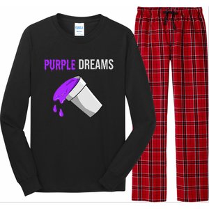 Codeine Rap Lean Cough Juice Purple Drank Long Sleeve Pajama Set