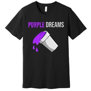 Codeine Rap Lean Cough Juice Purple Drank Premium T-Shirt