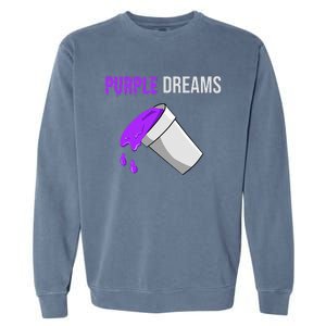 Codeine Rap Lean Cough Juice Purple Drank Garment-Dyed Sweatshirt