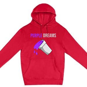 Codeine Rap Lean Cough Juice Purple Drank Premium Pullover Hoodie