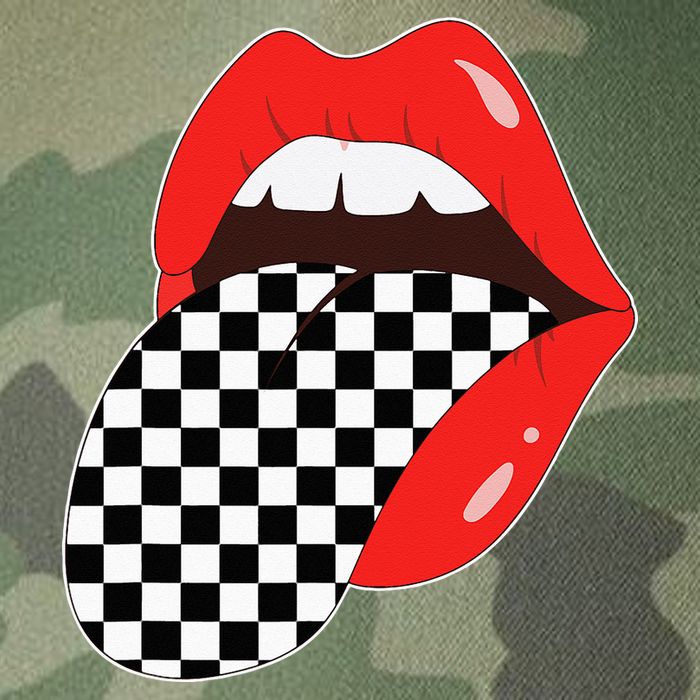 Checkerboard Red Lips Checkered Tongue Out Legacy Tie Dye Trucker Hat