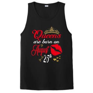 Cute Red Lip Print Queens Are Born On August 25th Virgo Gift PosiCharge Competitor Tank