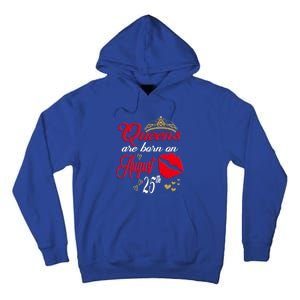 Cute Red Lip Print Queens Are Born On August 25th Virgo Gift Tall Hoodie