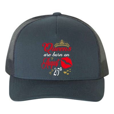 Cute Red Lip Print Queens Are Born On August 25th Virgo Gift Yupoong Adult 5-Panel Trucker Hat