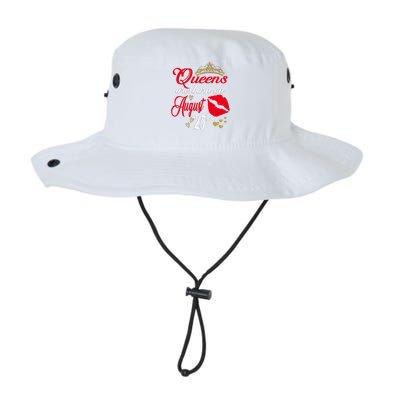 Cute Red Lip Print Queens Are Born On August 25th Virgo Gift Legacy Cool Fit Booney Bucket Hat