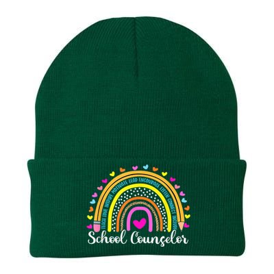 Counselor Rainbow Leopard Funny School Counselor Gift. Knit Cap Winter Beanie