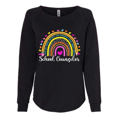 Counselor Rainbow Leopard Funny School Counselor Gift. Womens California Wash Sweatshirt