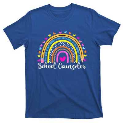 Counselor Rainbow Leopard Funny School Counselor Gift. T-Shirt