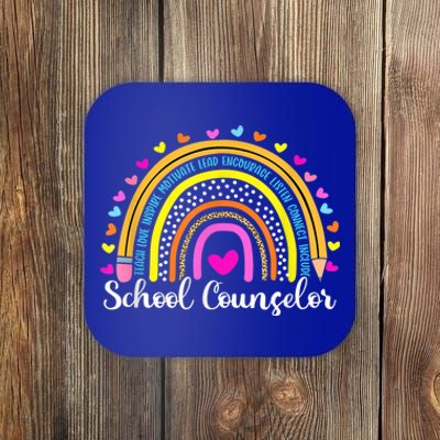 Counselor Rainbow Leopard Funny School Counselor Gift. Coaster