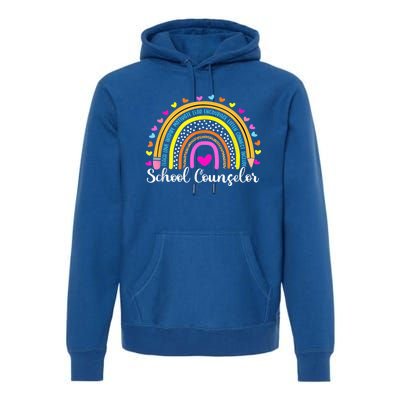 Counselor Rainbow Leopard Funny School Counselor Gift. Premium Hoodie