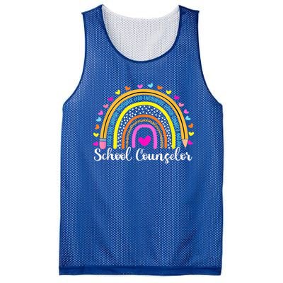 Counselor Rainbow Leopard Funny School Counselor Gift. Mesh Reversible Basketball Jersey Tank