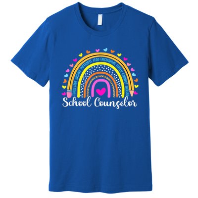 Counselor Rainbow Leopard Funny School Counselor Gift. Premium T-Shirt