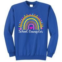 Counselor Rainbow Leopard Funny School Counselor Gift. Tall Sweatshirt