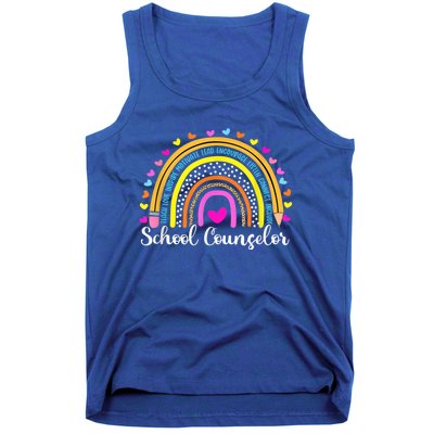 Counselor Rainbow Leopard Funny School Counselor Gift. Tank Top