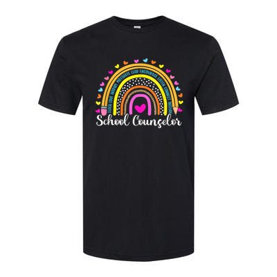 Counselor Rainbow Leopard Funny School Counselor Gift. Softstyle CVC T-Shirt