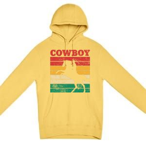 Cow Roping Lasso Riding Horse Lover Cute Gift Premium Pullover Hoodie