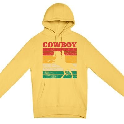 Cow Roping Lasso Riding Horse Lover Cute Gift Premium Pullover Hoodie