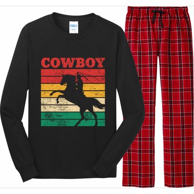 Cow Roping Lasso Riding Horse Lover Cute Gift Long Sleeve Pajama Set