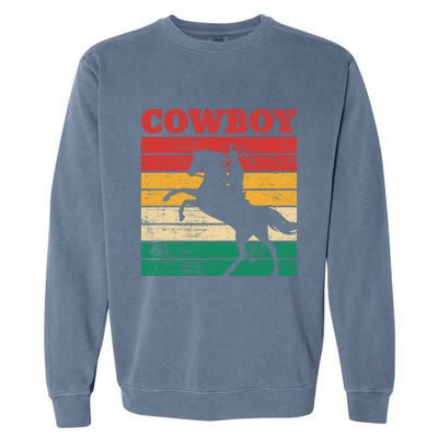 Cow Roping Lasso Riding Horse Lover Cute Gift Garment-Dyed Sweatshirt