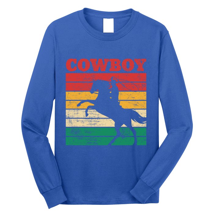 Cow Roping Lasso Riding Horse Lover Cute Gift Long Sleeve Shirt