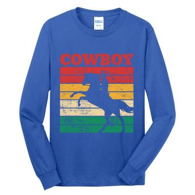 Cow Roping Lasso Riding Horse Lover Cute Gift Tall Long Sleeve T-Shirt