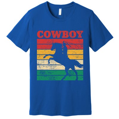 Cow Roping Lasso Riding Horse Lover Cute Gift Premium T-Shirt