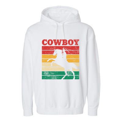 Cow Roping Lasso Riding Horse Lover Cute Gift Garment-Dyed Fleece Hoodie