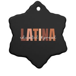 Cool Retro Latina Educated And Proud Latina Power Ceramic Star Ornament