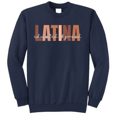 Cool Retro Latina Educated And Proud Latina Power Sweatshirt