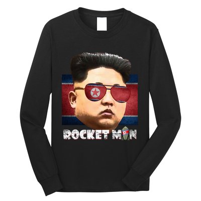 Cool Rocket Man Kim Jong Un Long Sleeve Shirt