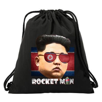 Cool Rocket Man Kim Jong Un Drawstring Bag