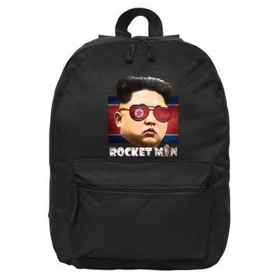 Cool Rocket Man Kim Jong Un 16 in Basic Backpack