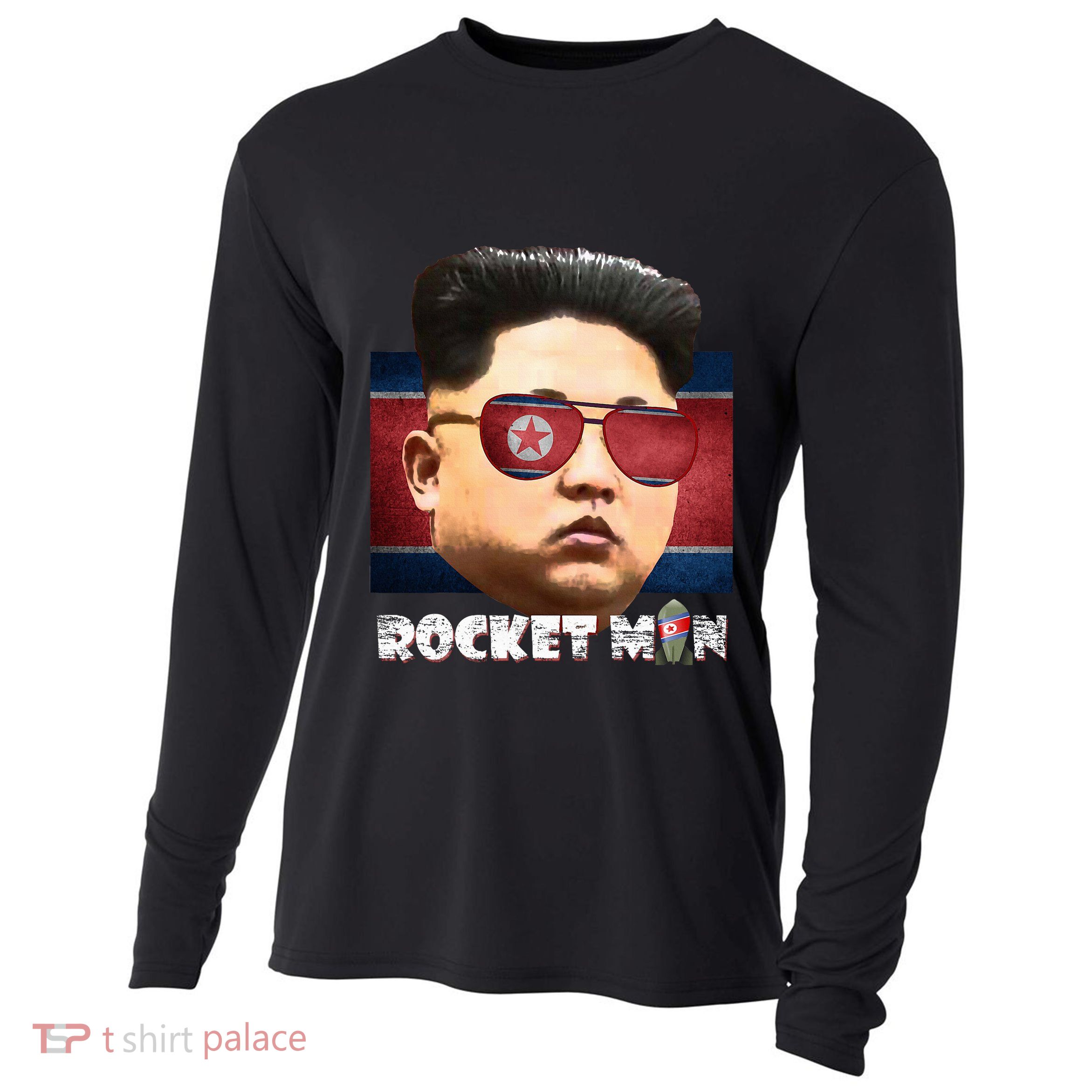 Cool Rocket Man Kim Jong Un Cooling Performance Long Sleeve Crew