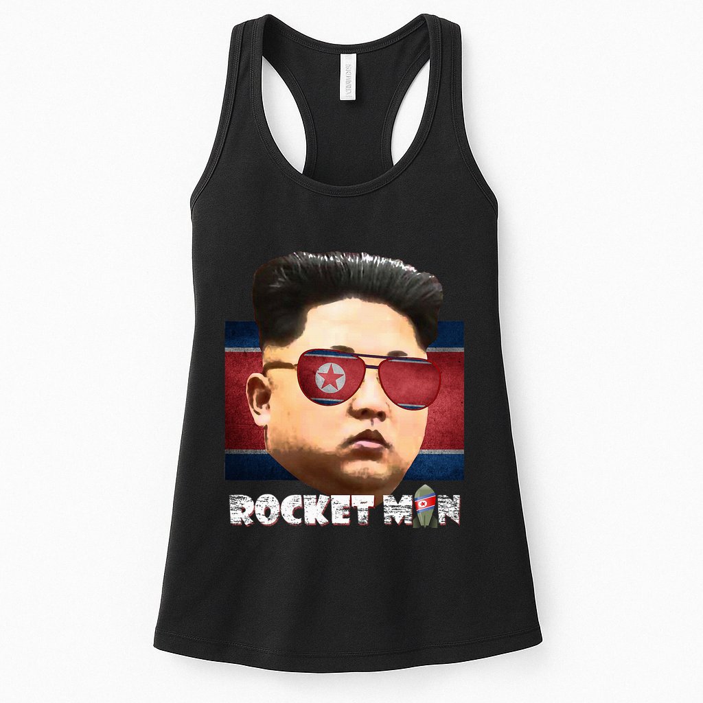 Cool Rocket Man Kim Jong Un Womens Tank Top