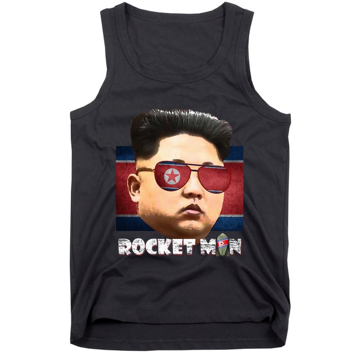 Cool Rocket Man Kim Jong Un Tank Top