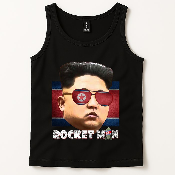 Cool Rocket Man Kim Jong Un Tank Top