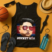 Cool Rocket Man Kim Jong Un Tank Top