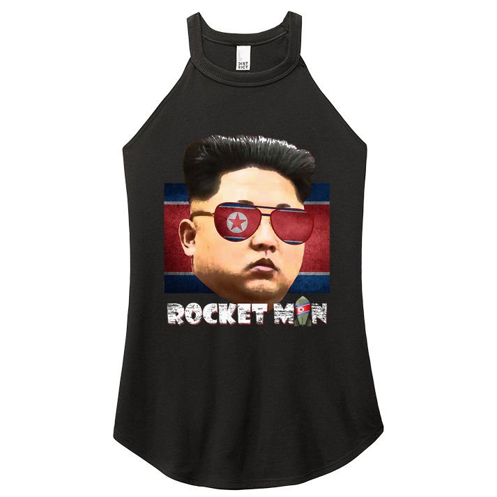 Cool Rocket Man Kim Jong Un Women's Perfect Tri Rocker Tank