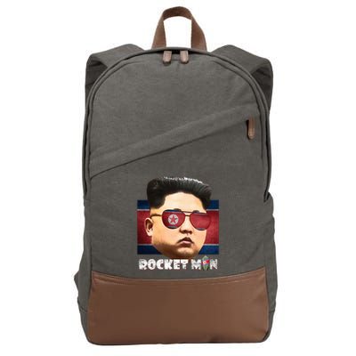 Cool Rocket Man Kim Jong Un Cotton Canvas Backpack
