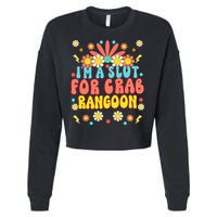 Crab Rangoon Meme Im A Slut For Crab Rangoon Cropped Pullover Crew