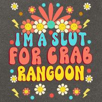 Crab Rangoon Meme Im A Slut For Crab Rangoon Cotton Canvas Backpack
