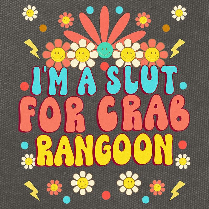 Crab Rangoon Meme Im A Slut For Crab Rangoon Cotton Canvas Backpack