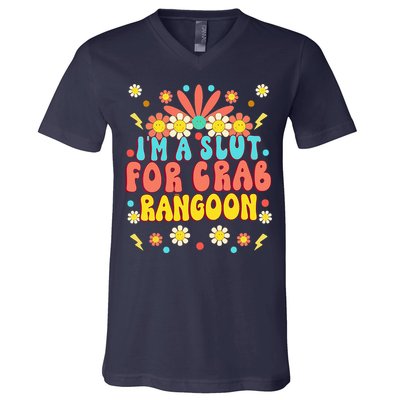 Crab Rangoon Meme Im A Slut For Crab Rangoon V-Neck T-Shirt