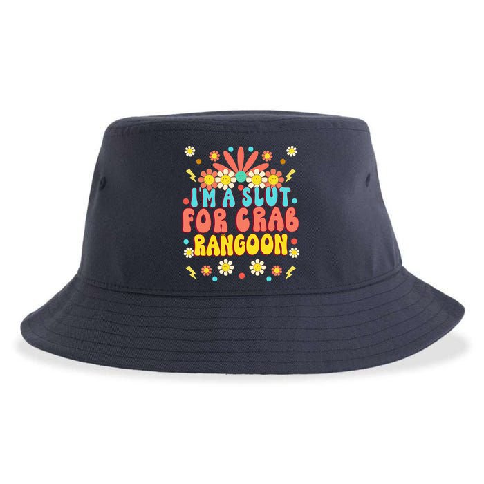 Crab Rangoon Meme Im A Slut For Crab Rangoon Sustainable Bucket Hat