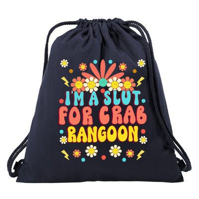 Crab Rangoon Meme Im A Slut For Crab Rangoon Drawstring Bag