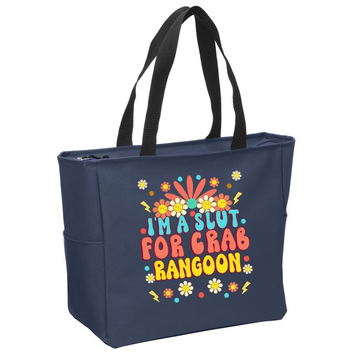 Crab Rangoon Meme Im A Slut For Crab Rangoon Zip Tote Bag