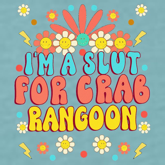 Crab Rangoon Meme Im A Slut For Crab Rangoon Sueded Cloud Jersey T-Shirt
