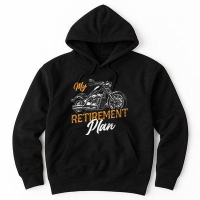 Classic Retired Motorcycle Biker My Retirement Plan Grandpa Hoodie