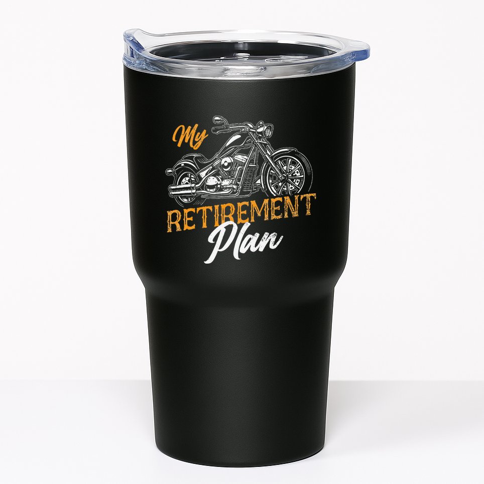 Classic Retired Motorcycle Biker My Retirement Plan Grandpa Tumbler