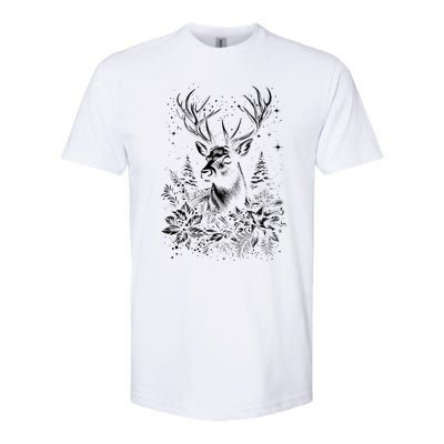 Christmas Reindeer Merry Christmas Xmas Morning Holiday Softstyle® CVC T-Shirt